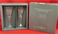 Pair of  Waterford "Happiness" Flutes in Box