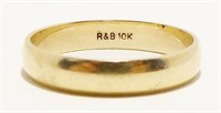 10K Y Gold Wedding Band Sz 8.5 2.6g