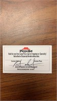 Pizza Hut gift card good for one large 3 topping