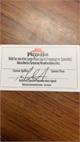 Pizza Hut Card good for one large three topping