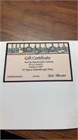 Payless Pizza gift certificate good for one 12”