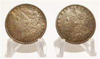 1883 & 1890 Morgan Silver Dollars