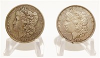 1878 & 1884 Morgan Silver Dollars