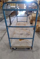 7' x 30" - 6 Wheel - Metal Loading Dock Cart