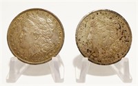 1896 & 1921 Morgan Silver Dollars