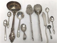 Assortment of Silverware Serving Pieces; 11 Pieces