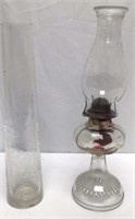 Oil Lamp and Decorative Vase