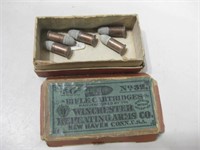 Antique Box Of 5 Winchester .32 Rounds