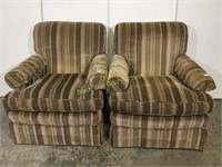 (2) Pair Overstuffed Armchairs