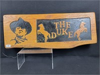 Rustic Wood " The Duke" John Wayne plaque