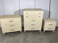 Mid-Century Chest of Drawers 3 piece set
