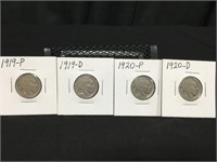1919 & 1920 P&D Buffalo Nickels