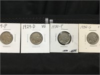 1929 P&D, 1930 P&S Buffalo Nickels