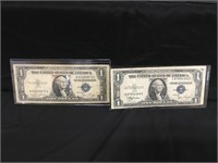 Two 1935 Silver Certificate Dollar Bills