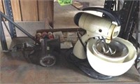 Antique Grinder and Vintage Sunbeam Mixer