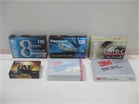 6 NIP Assorted Video Camera Recording Cassettes