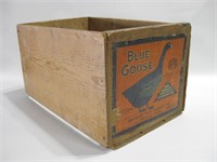 19.5"x 12"x 11" Vintage Blue Goose Fruit Crate