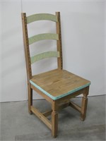 16.5"x 17" 41" Painted Vintage Wood Chair