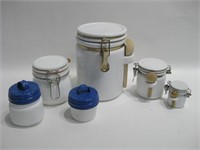 Assorted Ceramic & Glass Canisters