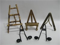 Five Assorted Table Top Picture Easels