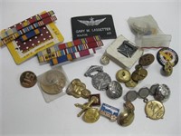 Assorted Vintage Military Patches Pin & More