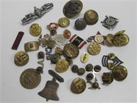 Assorted Vintage Military Badges Pin & More