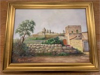Oil on Canvas of Middle Eastern City