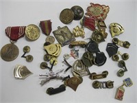 Assorted Vintage Military Badges Pin & More