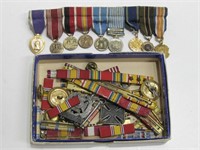 Assorted Vintage Military Medals & Pins