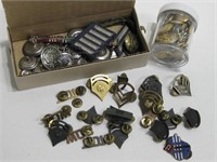 Assorted Vintage Military Badges Pin & Buttons