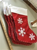10 red and white stockings