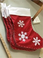 10 red and white stockings