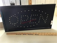 Lighted open sign