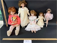 Lot of 5 dolls-see description