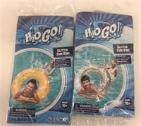 2 New H2O Go! Glitter Swim Rings