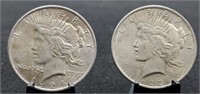 1923 & 1924 Peace Silver Dollars