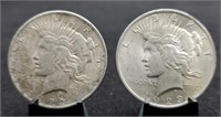 1922 & 1923 Peace Silver Dollars