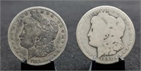 1889-O & 1891-O w/ Wear  Morgan Silver Dollars