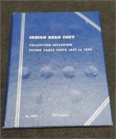 Indian Head Cent Folder w/ 15 Different Coins
