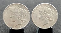 1922 & 1923-S Peace Silver Dollars