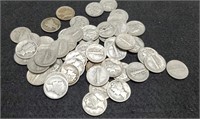 (50) Silver Mercury Dimes