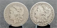 1879 & 1898-S Morgan Silver Dollars