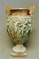 Classical Figural Bas Relief Plaster Urn.