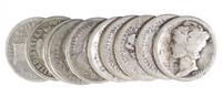 U.S. Silver Dimes - Tougher and Key Date Coins (8)