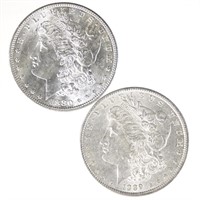 1889 & 1880-s Morgan Silver Dollars (2)