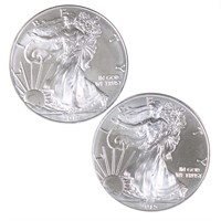 2015 & 2018 U.S. Silver Eagles - BU (2)