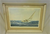 Montague Dawson "A Winning Tack" Lithograph.