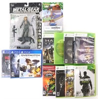 X-Box 360, PS4, PS2 Games + Action Figures