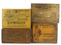 Vintage Whisky Crates / Bottles Lot
