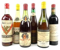 6 French Wine Bottles